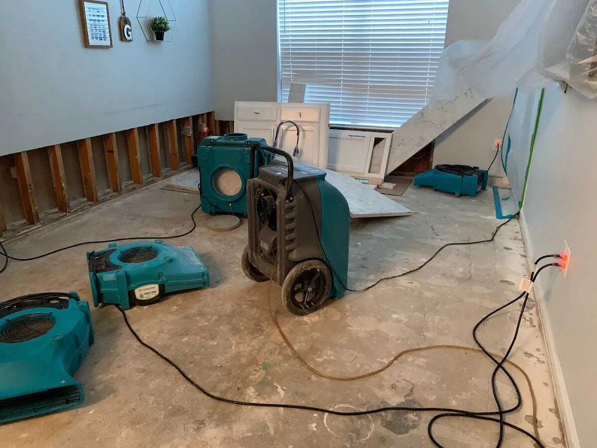 Dehumidifier in flood-cut room for Water Extraction & Removal in Yorkville